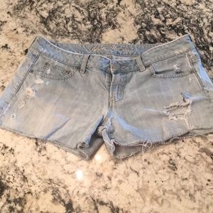 American Eagle denim distressed shorts